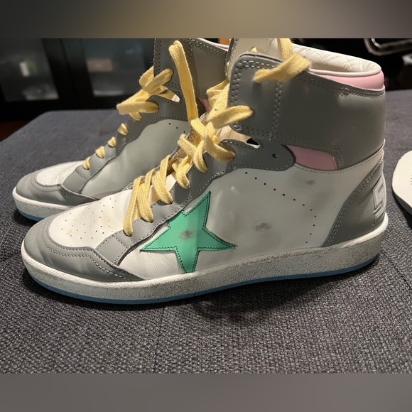 Golden Goose Sky Star 40 Gray and Mint Green Star - Picture 4 of 9